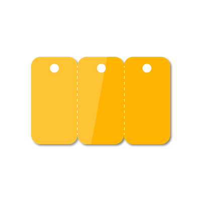 Show details for Customised Plastic 3 Up Fob Cards